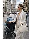 Family Nation Stroller Organizer Bag - Stripes - Beige - 100% Cotton - Compatible with All Strollers Organize and Bags