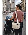 Family Nation Stroller Organizer Bag - Stripes - Beige - 100% Cotton - Compatible with All Strollers Organize and Bags