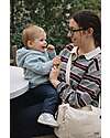 Family Nation Stroller Organizer Bag - Stripes - Beige - 100% Cotton - Compatible with All Strollers Organize and Bags