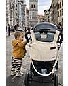 Family Nation Stroller Organizer Bag - Stripes - Beige - 100% Cotton - Compatible with All Strollers Organize and Bags