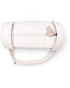 Family Nation Stroller Organizer Bag - Stripes - Beige - 100% Cotton - Compatible with All Strollers Organize and Bags