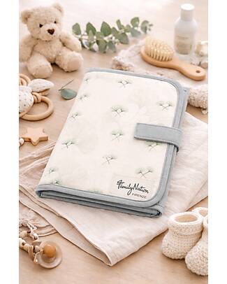 Family Nation Travel Changing Mat - Gynko - Ivory - Waterproof and Foldable Travel Changing Mats
