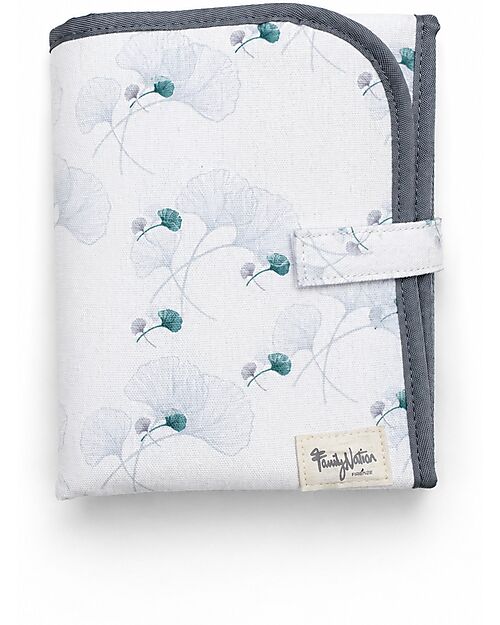 Family Nation Travel Changing Mat - Gynko - Ivory - Waterproof and Foldable Travel Changing Mats