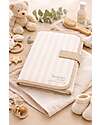 Family Nation Travel Changing Mat - Stripes - Beige - Waterproof and Foldable Travel Changing Mats