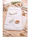 Family Nation Travel Changing Mat - Stripes - Beige - Waterproof and Foldable Travel Changing Mats