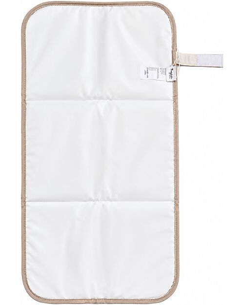 Family Nation Travel Changing Mat - Stripes - Beige - Waterproof and Foldable Travel Changing Mats