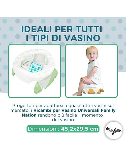 Family Nation Universal Liners for Travel Potty - 36 Pieces - Super Absorbent and Odor-Free Potties