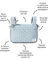 Family Nation Universal Stroller Organizer Bag - Clover Green - Firenze Travel Collection Organize and Bags