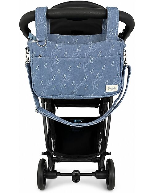Family Nation Universal Stroller Organizer Bag - Olive Blue - Firenze Travel Collection Organize and Bags