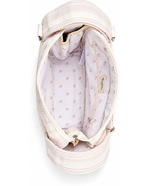 Family Nation Universal Stroller Organizer Bag - Stripes Beige - Firenze Travel Collection Organize and Bags