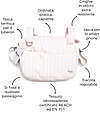 Family Nation Universal Stroller Organizer Bag - Stripes Beige - Firenze Travel Collection Organize and Bags