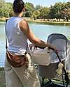 Family Nation Universal Stroller Organizer Bag - Stripes Beige - Firenze Travel Collection Organize and Bags
