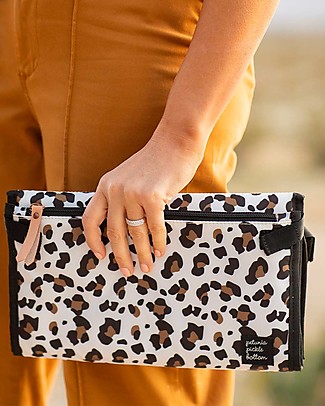 Family Nation Walking Kit Leopard - Diaper Change Bag + Bibs Pacifier Set + Free Thermal Bag Makeup Bags and Pouches