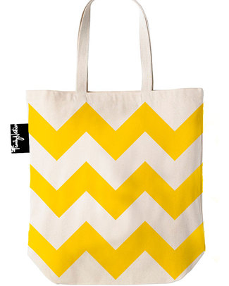 Family Nation Zingy Chevron Tote Bag - Ethically Made & 100% Cotton Tote Bags