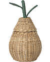 Ferm Living Braided Storage with Lid - Large Pear 59 cm - Rattan Wicker Basket