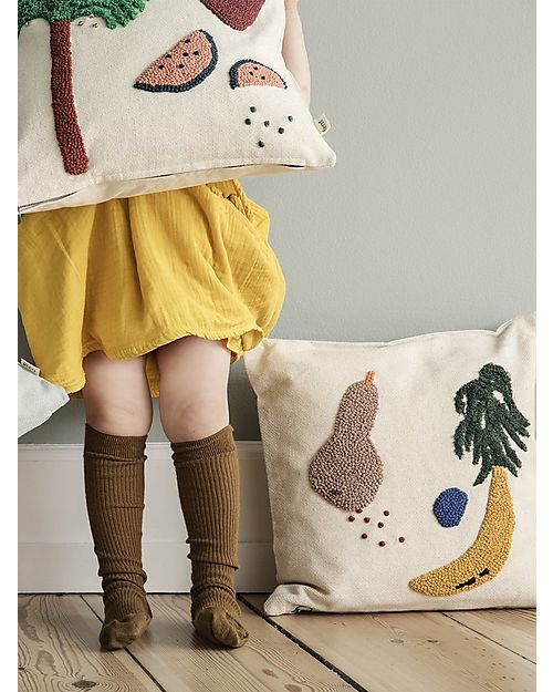 Ferm Living Fruiticana Cushion 40x40 cm - Banana - 100% Cotton Cushions