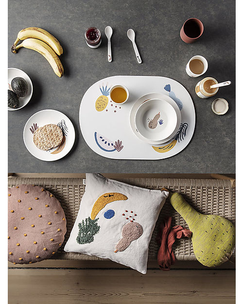 Ferm Living Fruiticana Cushion 40x40 cm - Banana - 100% Cotton Cushions