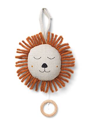 Ferm Living Music Mobile - Lion - Linen Rattles