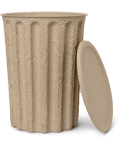Ferm Living Paper Bin with Lid - Recycled Paper Pulp Storage organisers
