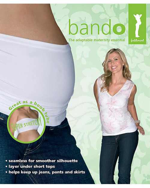 Fertile Mind Bando - White maternity belly band (great support and cover-up!) Maternity Swaddling Clothes