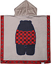 FlapJackKids 2-in-1 Kids Cover Up - Black Bear+Cottage (2-6 years) - 61 x 61 cm Towels And Flannels