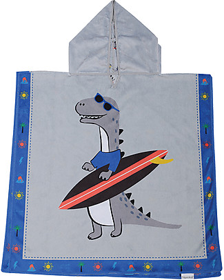 FlapJackKids 2-in-1 Kids Cover Up Dino - 61 x 61 cm (2-6 years) Towels And Flannels