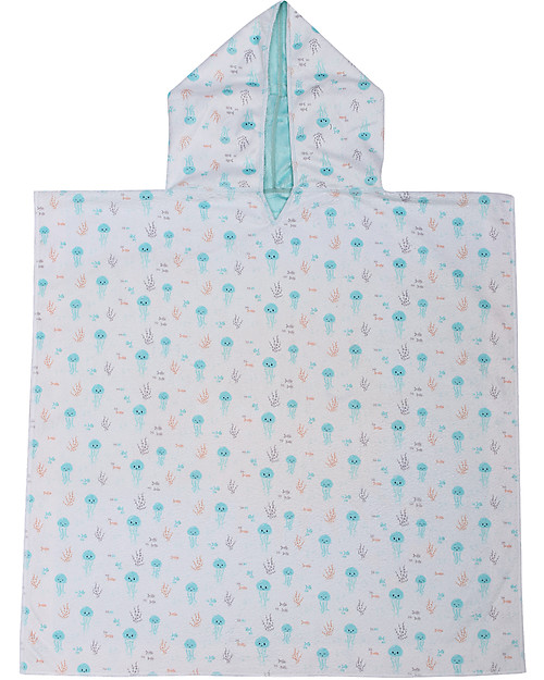 FlapJackKids 2-in-1 Kids Cover Up - Fish+JellyFish (2-6 years) - 61 x 61 cm Towels And Flannels