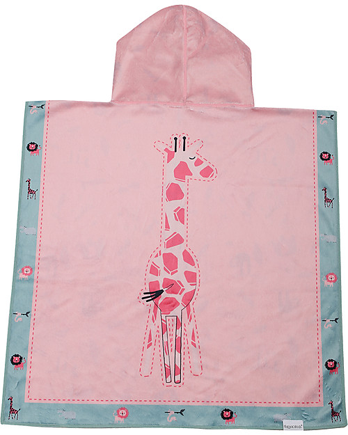 FlapJackKids 2-in-1 Kids Cover Up - Giraffe+Zoo (2-6 years) - 61 x 61 cm Towels And Flannels