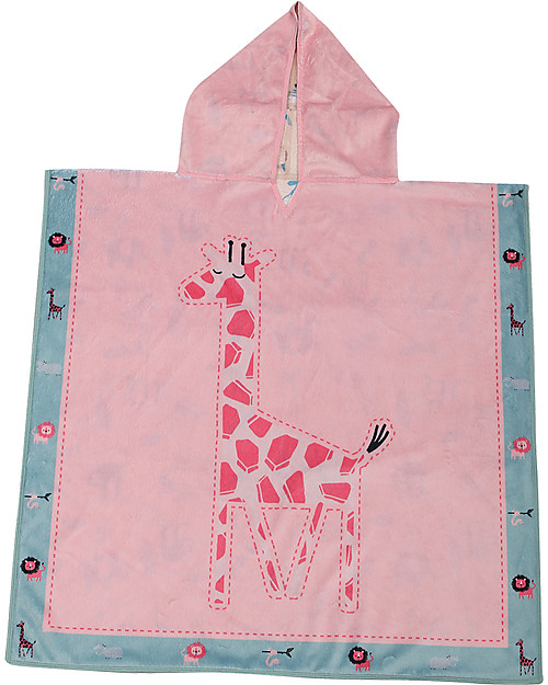 FlapJackKids 2-in-1 Kids Cover Up - Giraffe+Zoo (2-6 years) - 61 x 61 cm Towels And Flannels