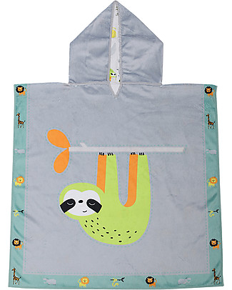 FlapJackKids 2-in-1 Kids Cover Up Sloth+Zoo - (2-6 years) 61 x 61 cm Towels And Flannels