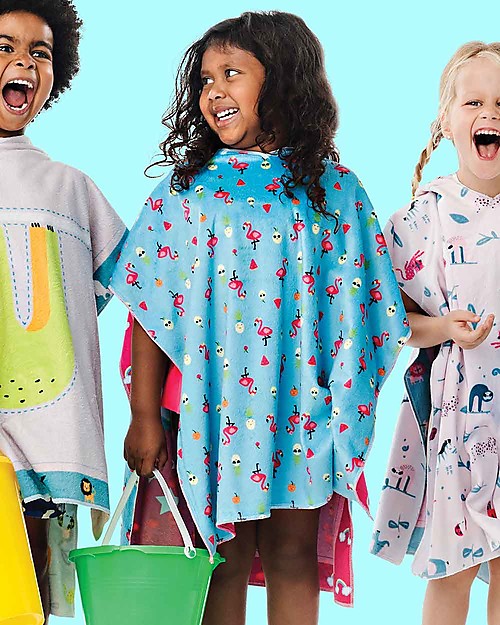 FlapJackKids 2-in-1 Kids Cover Up Unicorn+Tropical - 61 x 61 cm (2-6 years) Towels And Flannels