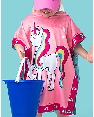 FlapJackKids 2-in-1 Kids Cover Up Unicorn+Tropical - 61 x 61 cm (2-6 years) Towels And Flannels