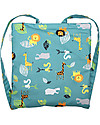 FlapJackKids 2 in 1 Towel Backpack - Grey Zoo Towels And Flannels
