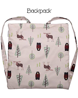 FlapJackKids 2 in 1 Towel BackPack - Moose+Black Bear Beach Toys