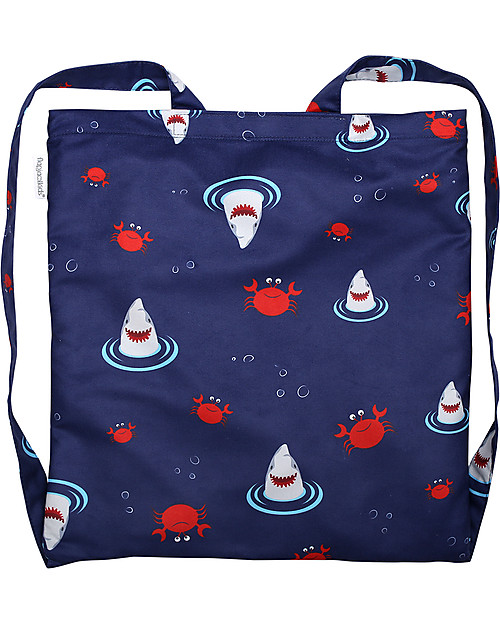 FlapJackKids 2 in 1 Towel Backpack - Shark/Crab Towels And Flannels