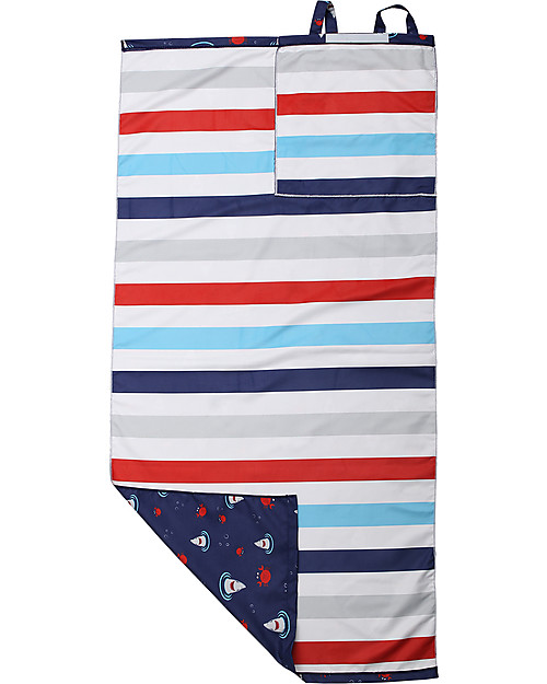 FlapJackKids 2 in 1 Towel Backpack - Shark/Crab Towels And Flannels