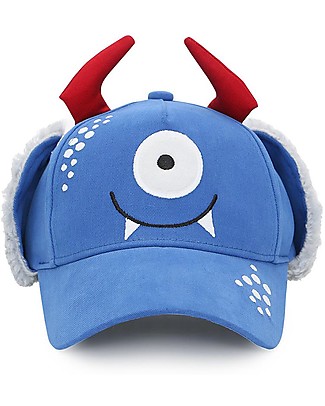 FlapJackKids 3D Cap with Sherpa-Lined Ear Flaps - Monster Winter Hats