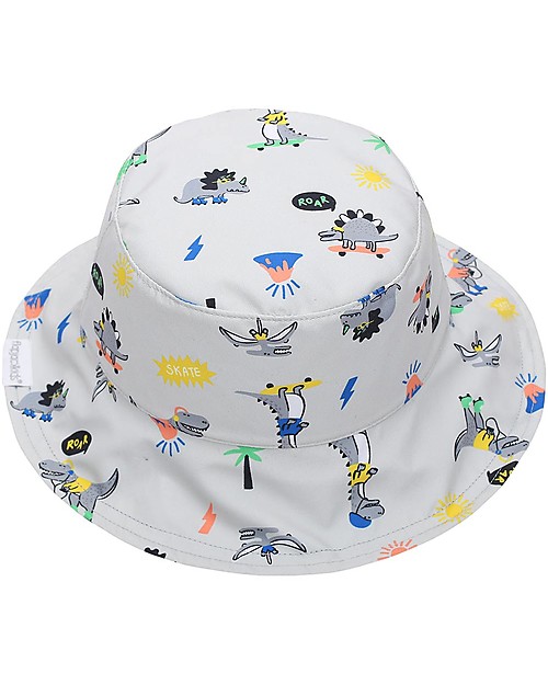 FlapJackKids Baby Reversible Summer Hat Anti-UV UPF 50+ Dino Sunhats