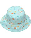 FlapJackKids Baby Reversible Summer Hat Anti-UV UPF 50+ Fish+JellyFish Sunhats