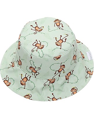 FlapJackKids Baby Reversible Summer Hat Anti-UV UPF 50+ Monkey+Lion Sunhats