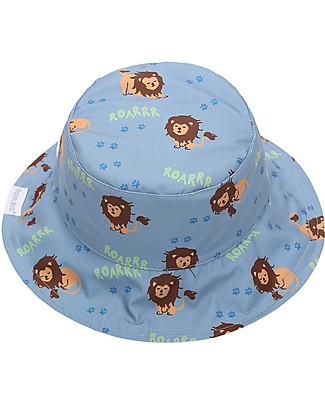 FlapJackKids Baby Reversible Summer Hat Anti-UV UPF 50+ Monkey+Lion Sunhats