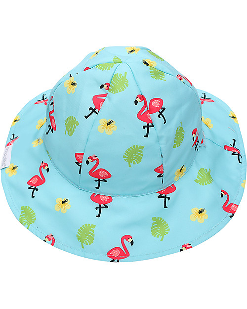 FlapJackKids Baby Reversible Summer Hat Anti-UV UPF 50+ Pattern Flamingo+Fruit Sunhats