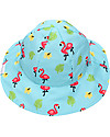 FlapJackKids Baby Reversible Summer Hat Anti-UV UPF 50+ Pattern Flamingo+Fruit Sunhats