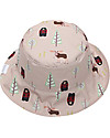 FlapJackKids Baby Reversible Summer Hat Anti-UV UPF 50+ Pattern Moose+Cottage Sunhats