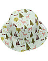 FlapJackKids Baby Reversible Summer Hat Anti-UV UPF 50+ Pattern Moose+Cottage Sunhats