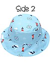 FlapJackKids Baby Reversible Summer Hat Anti-UV UPF 50+ Pattern Nautical Sunhats