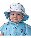 FlapJackKids Baby Reversible Summer Hat Anti-UV UPF 50+ Pattern Nautical Sunhats
