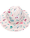 FlapJackKids Baby Reversible Summer Hat Anti-UV UPF 50+ Pink Zoo Sunhats