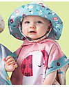 FlapJackKids Baby Reversible Summer Hat Anti-UV UPF 50+ Pink Zoo Sunhats