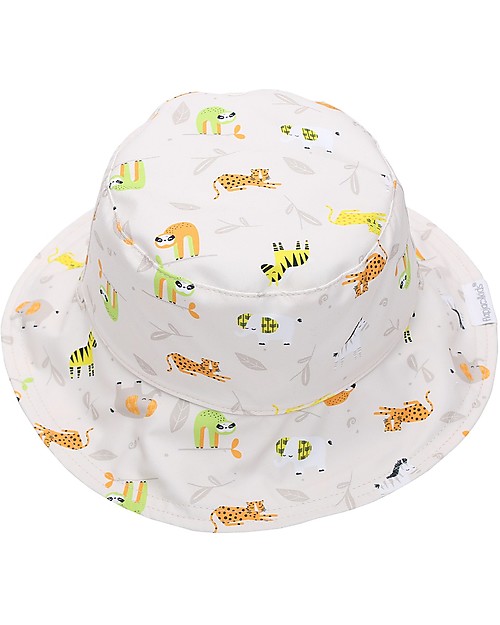 FlapJackKids Baby Reversible Summer Hat Anti-UV UPF 50+ Zoo Sunhats